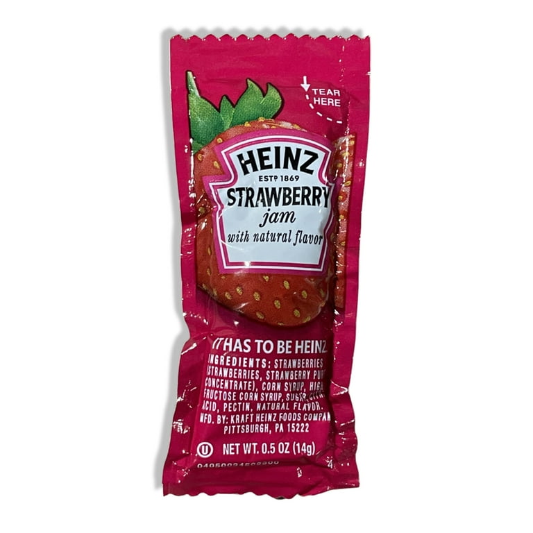 Strawberry Jam Single Serve Packets | .5 Ounce Pouch | Pack Strawberry Jam Single Serve Packets | .5 Ounce Pouch | Pack