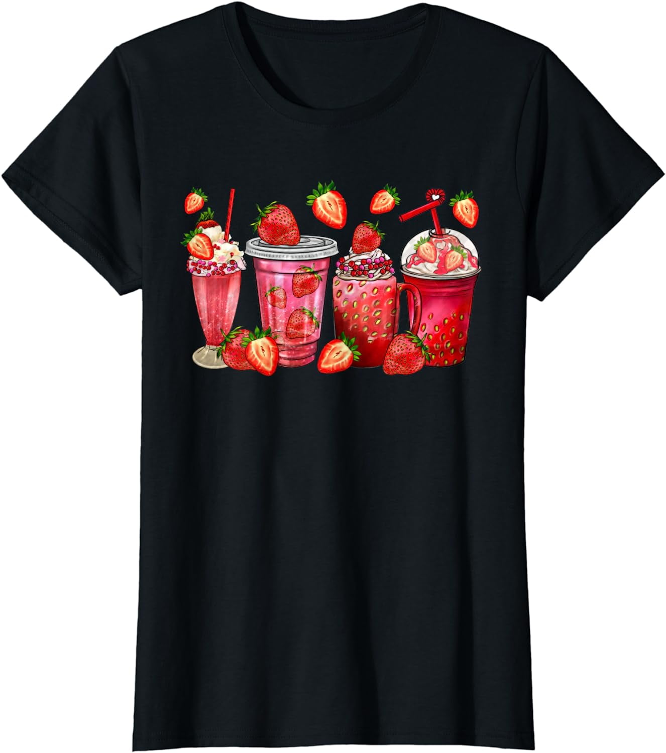 Strawberry Juice Coffee Cups Strawberry Festival Fruit Lover TShirt