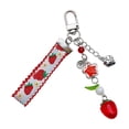 thumbnail image 1 of Strawberry Keychain Gifts Cute Strawberry Decor Purse Charms Accessories Kawaii Strawberries Themed Bag Charm Stuff Strawberries Gifts For Women Girls Red And Pink Decoration Girly Stuff, 1 of 3