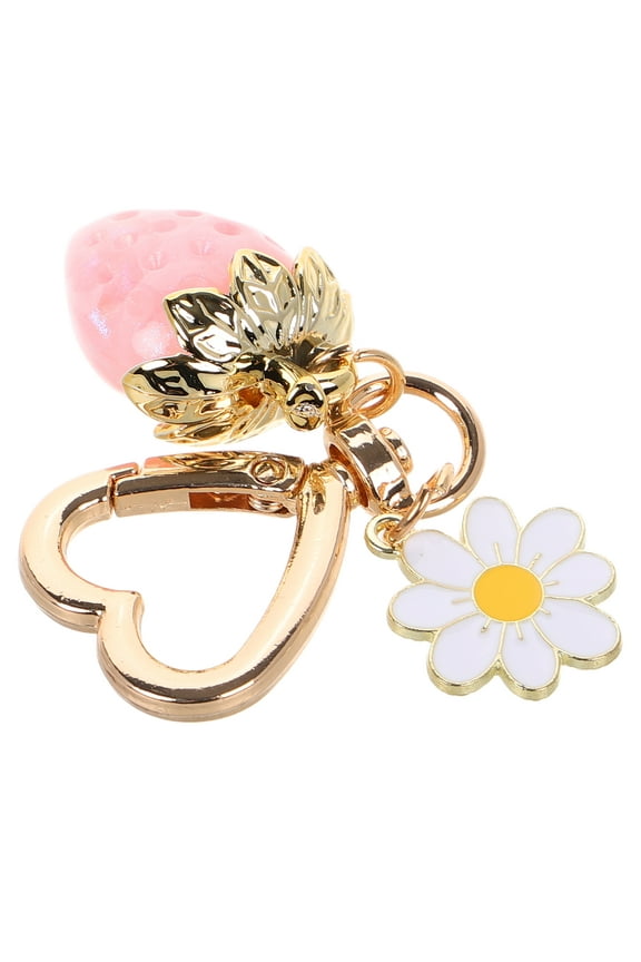 Strawberry Keychain Pendant Accessories Cute Strawberry Keychain Charm Bag Accessories Aesthetic Keychain Pendant Purse Charm