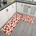 thumbnail image 1 of Strawberry Kitchen Mats Set 2 Piece Pink Strawberry Decorative Rugs for Kitchen Low-Profile Strawberry Floor Mats Decorations for Home Kitchen (17x48+17x24 Cute Kitchen Rug), 1 of 7