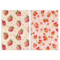 Strawberry Kitchen Towels Set of 2,Ultra Absorbent & Fast Drying Farmhouse Dish Towels 18x26 Inch, Decorative Hand Towels for Kitchen,Bathroom,Cooking,Baking,Housewarming Gift.