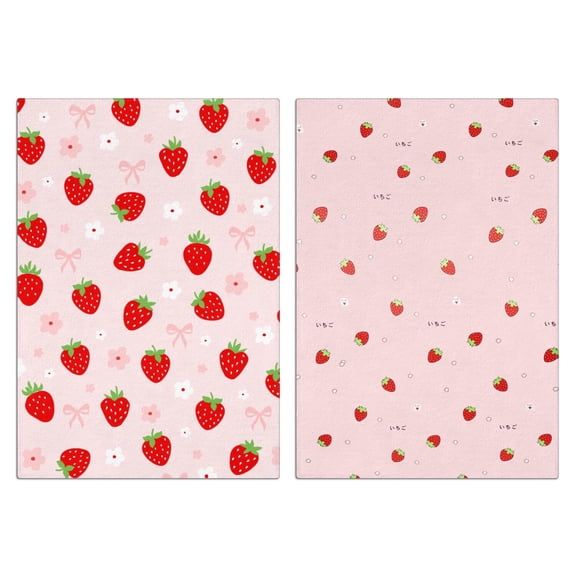 Strawberry Kitchen Towels Set of 2,Ultra Absorbent & Fast Drying Farmhouse Dish Towels 18x26 Inch, Decorative Hand Towels for Kitchen,Bathroom,Cooking,Baking,Housewarming Gift.
