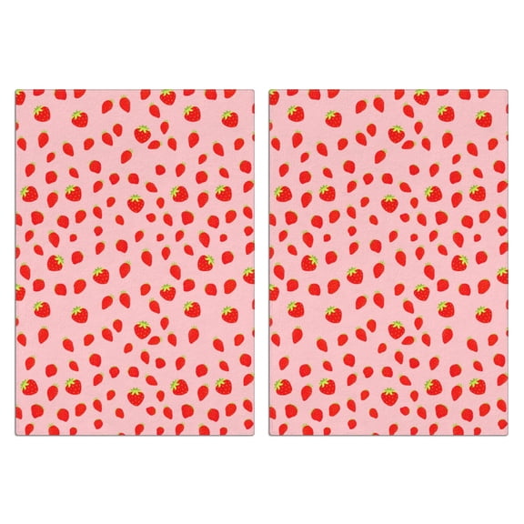 Strawberry Kitchen Towels Set of 2,Ultra Absorbent & Fast Drying Farmhouse Dish Towels 18x26 Inch, Decorative Hand Towels for Kitchen,Bathroom,Cooking,Baking,Housewarming Gift.