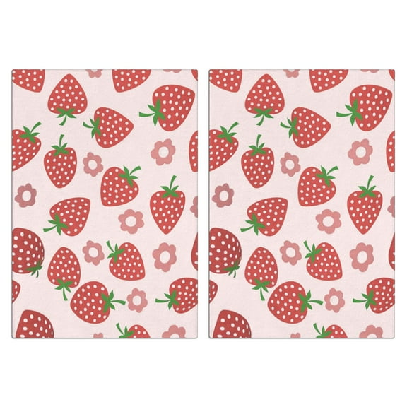 Strawberry Kitchen Towels Set Of 2, Absorbent and Soft Dish Towels for Farmhouse Decor, Country Kitchen.