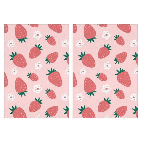 Strawberry Kitchen Towels Set Of 2, Absorbent and Soft Dish Towels for Farmhouse Decor, Country Kitchen.