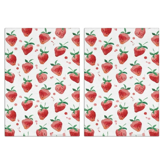 Strawberry Kitchen Towels Set Of 2, Absorbent and Soft Dish Towels for Farmhouse Decor, Country Kitchen.