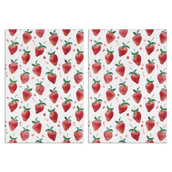 Strawberry Kitchen Towels Set Of 2, Absorbent and Soft Dish Towels for Farmhouse Decor, Country Kitchen.