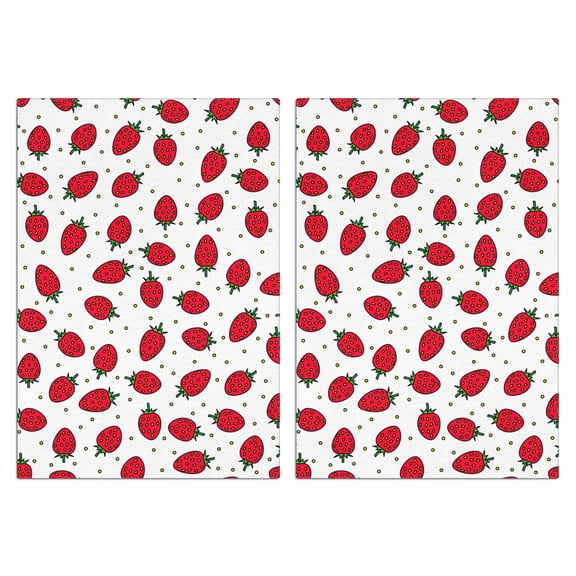 Strawberry Kitchen Towels Set Of 2, Absorbent and Soft Dish Towels for Farmhouse Decor, Country Kitchen.