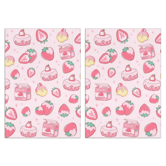 Strawberry Kitchen Towels Set Of 2, Absorbent and Soft Dish Towels for Farmhouse Decor, Country Kitchen.