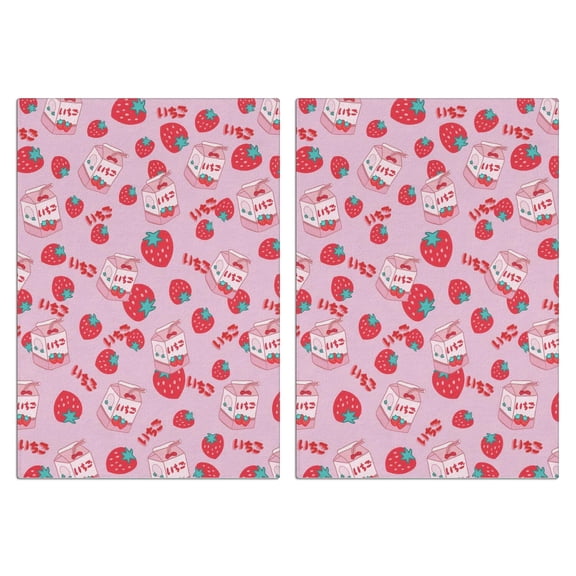 Strawberry Kitchen Towels Set Of 2, Absorbent and Soft Dish Towels for Farmhouse Decor, Country Kitchen.