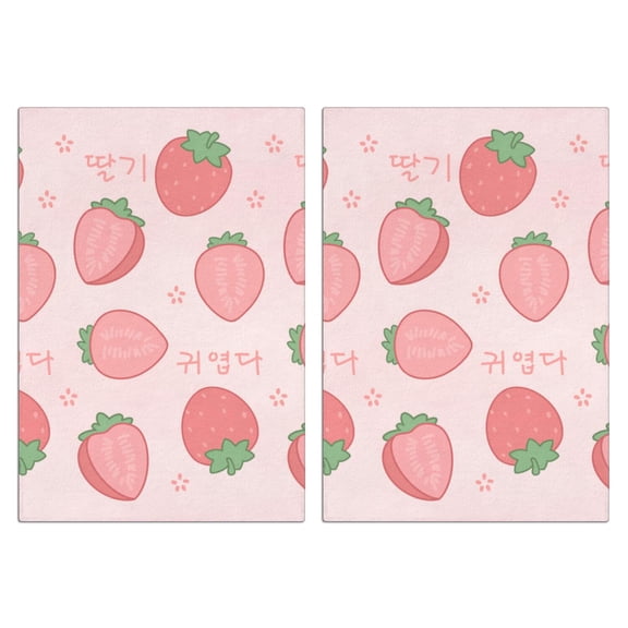 Strawberry Kitchen Towels Set Of 2, Absorbent and Soft Dish Towels for Farmhouse Decor, Country Kitchen.