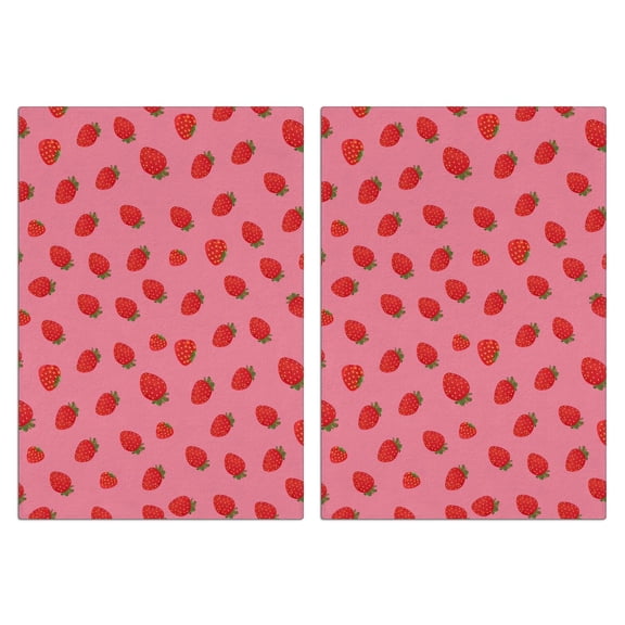 Strawberry Kitchen Towels Set Of 2, Absorbent and Soft Dish Towels for Farmhouse Decor, Country Kitchen.