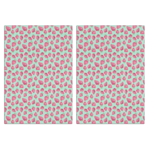 Strawberry Kitchen Towels Set Of 2, Absorbent and Soft Dish Towels for Farmhouse Decor, Country Kitchen.