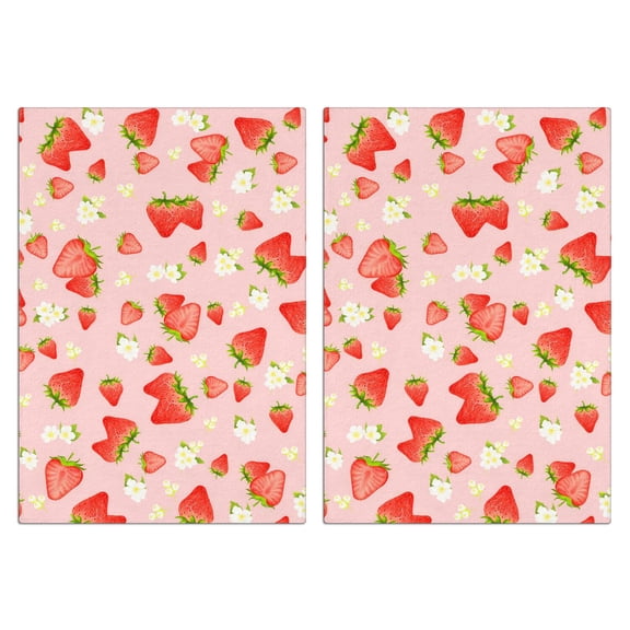 Strawberry Kitchen Towels Set Of 2, Absorbent and Soft Dish Towels for Farmhouse Decor, Country Kitchen.