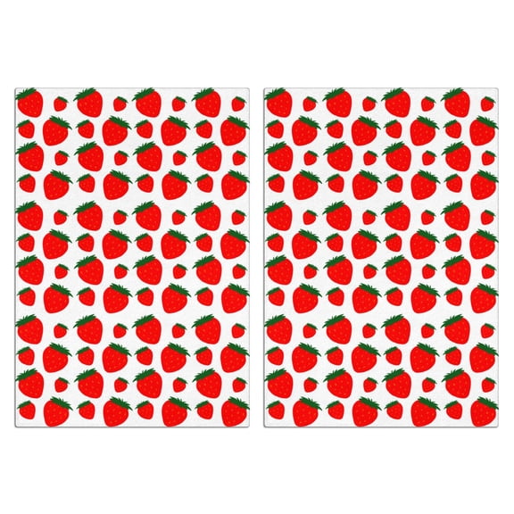 Strawberry Kitchen Towels Set Of 2, Absorbent and Soft Dish Towels for Farmhouse Decor, Country Kitchen.