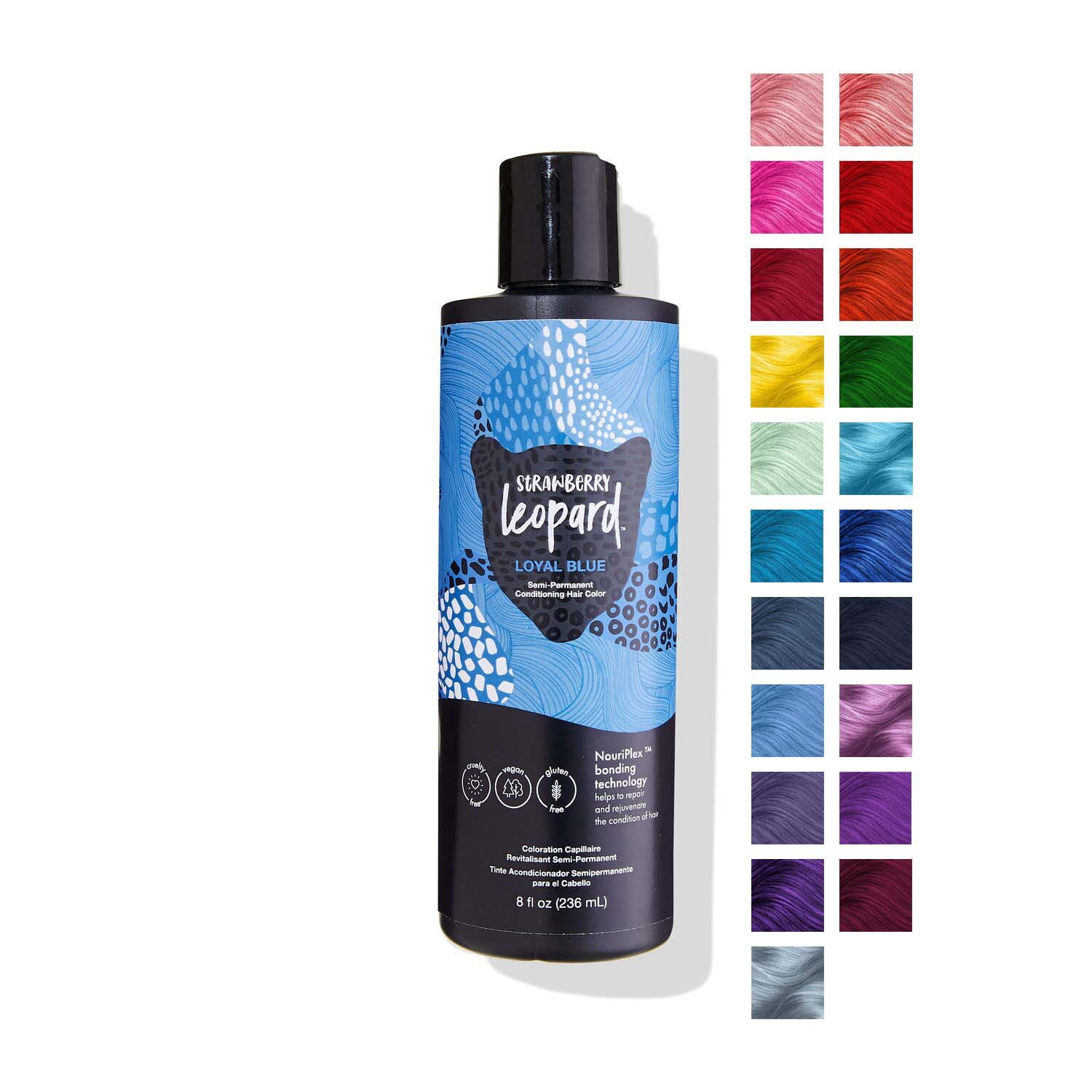 Strawberry Leopard Loyal Blue Semi Permanent Conditioning Hair Color