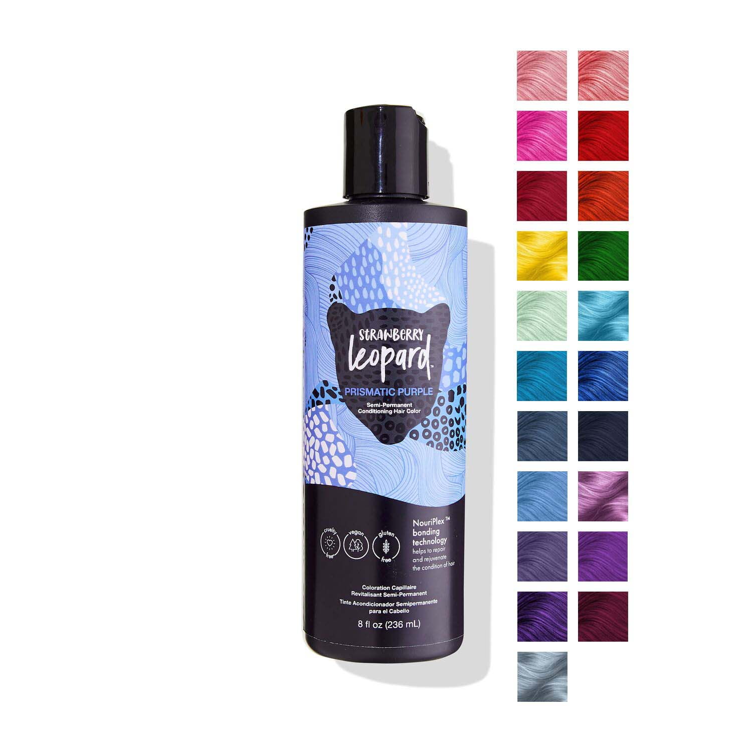 Strawberry Leopard Prismatic Purple Semi Permanent Conditioning Hair