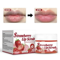 Strawberry Lip Scrub, Exfoliating Dead Skin Lip Balm, Moisturizes and Reduces Lip Lines 30 Grams