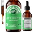 thumbnail image 1 of Strawberry Liver Support Liquid Drops with Milk Thistle & NAC - Gut Health & Vitamin Supplement - 2 fl. oz, 1 of 7