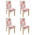 thumbnail image 1 of Strawberry Lover Dining Chair Covers 4 Pack Sweet Red Berry Theme Washable Polyester Stretch Slipcovers Removable Seat Protector for I Love Strawberries Style, 1 of 7