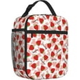 thumbnail image 1 of Strawberry Lunch Bag, Reusable Insulated Lunch Box Gift Meal Tote for Women Men Cooler Bag, Durability of Lunch Tote for Work School Picnic, 1 of 10