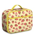 thumbnail image 1 of Strawberry Lunch Bag for School Reusable Insulated Lunch Bag for Women Men Meal Containers with Exterior & Interior Pockets Collection, 1 of 6
