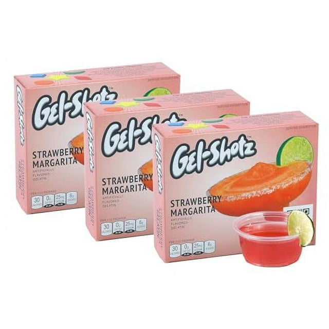 Strawberry Margarita (3-Boxes) Jello Mix for Refreshing Jello Shots ...