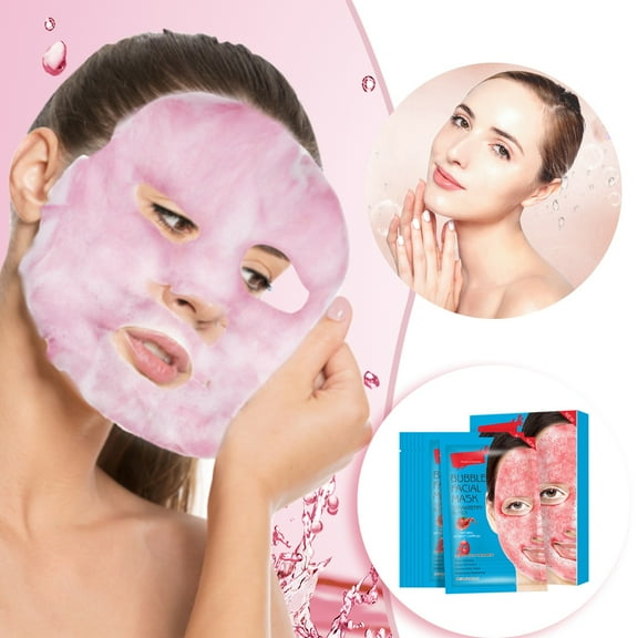 Strawberry & Milk Bubble Face Mask, Cleansing & Hydrating - 8 Face Masks, Strawberry Milk Bubble Gently Cleansing Hydrates Moisturizes Brightens Soothes Revitalizes Nourishes Purif Makeup Organizers