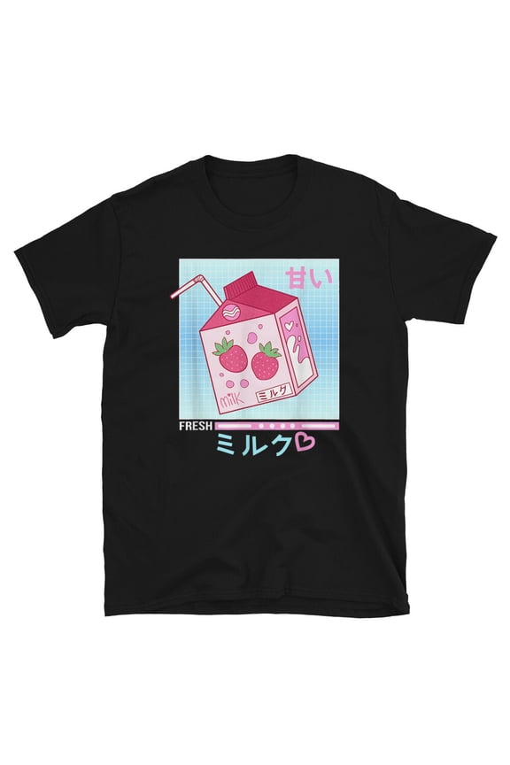 Strawberry Milk Carton Funny Retro 90s Japanese Kawaii Weeb Gift