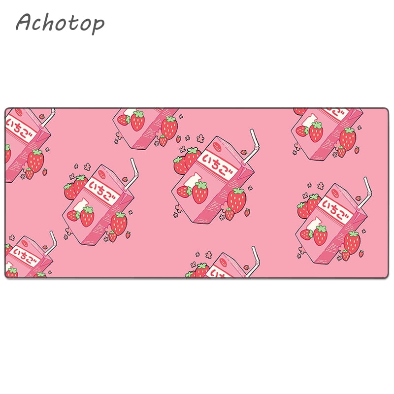 Strawberry Milk Mouse Pad Game Components Pink Art Design Mouse Pad
