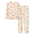 thumbnail image 1 of Beezizac Strawberry Pajama Set for Baby / Toddler / Little Girls Footless 2 Piece Long Sleeves & Pants PJs Size 5T, 1 of 7