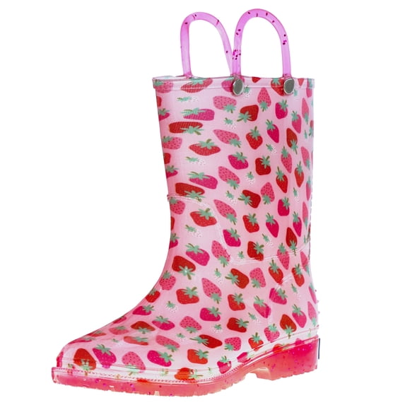 Strawberry Rain Boots, size 3