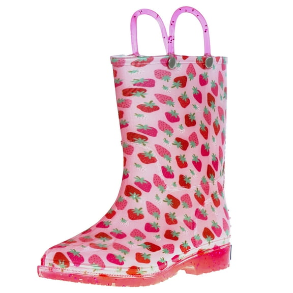 Strawberry Patch Rain Boots, size 3