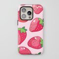 thumbnail image 1 of Strawberry Pattern For All iPhone Series Protective Phone Case Cute Cartoon Pink Red, 1 of 7