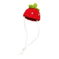 thumbnail image 1 of Strawberry Pet Hat - Cute Mini Knitted Cap for Small Animals, Soft & Comfortable Costume Accessory, 1 of 6