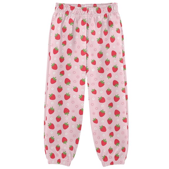Strawberry Petal Boys Pants Kids Casual Sweatpants Joggers Toddler Sports Pants 3-10 Years