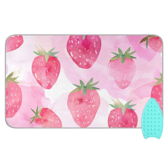 Strawberry Pink Ironing Board Covers Heat Resistant Ironing Pad Mat Portable for Travel Washer Dryer Table