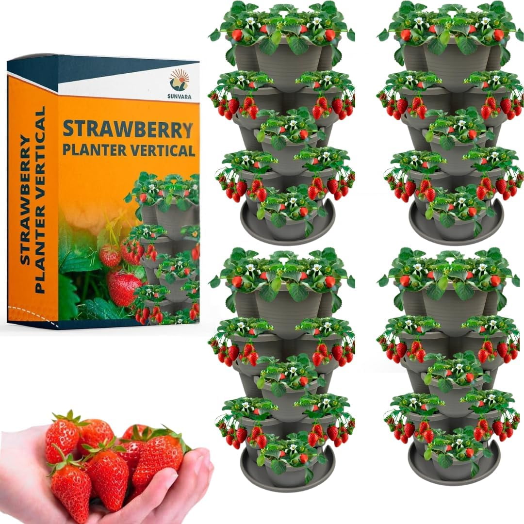Strawberry Planter Vertical Gardening Stackable Planter Strawberry ...