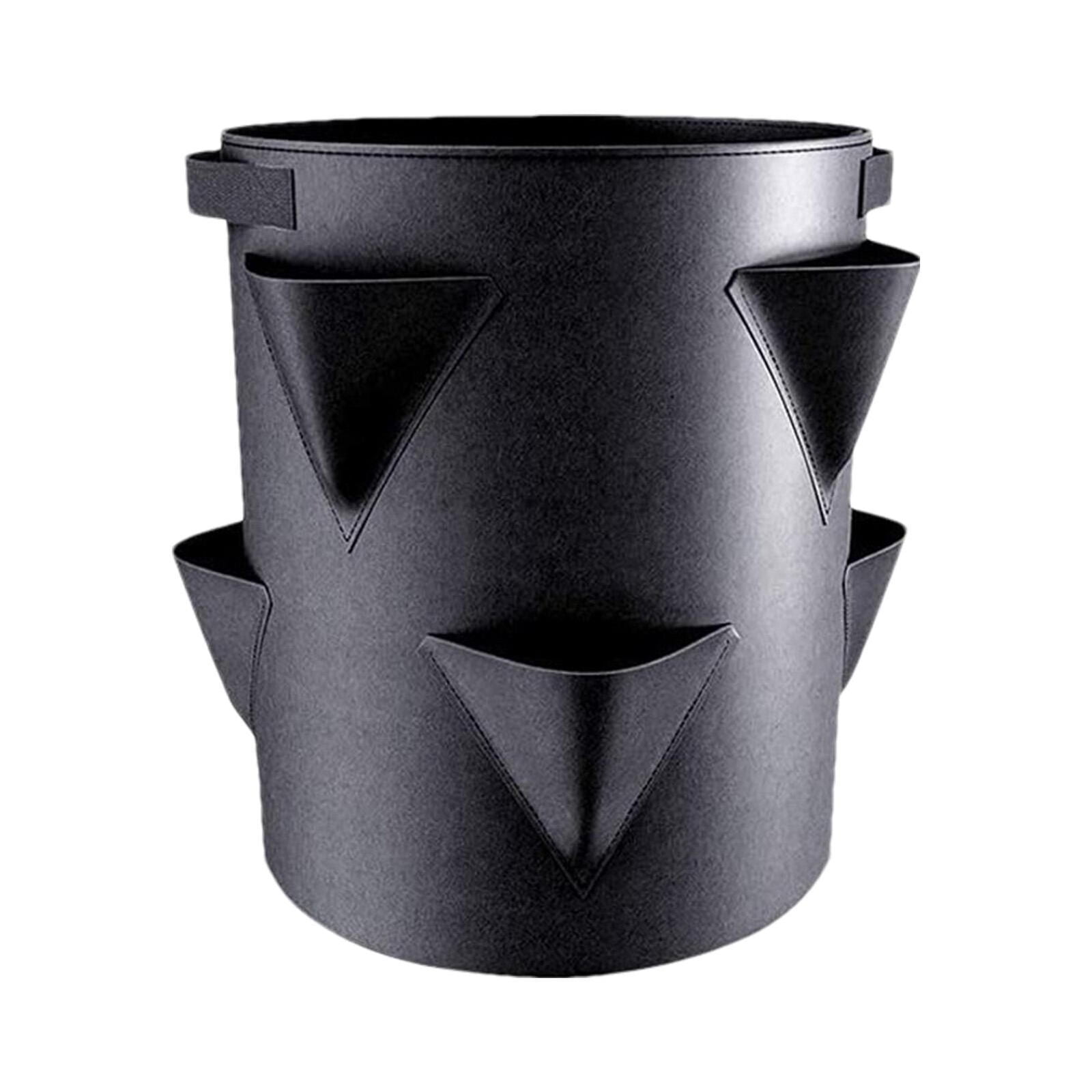 Strawberry Planters Outdoor Garden Planting Pots With 6 Side Grow Pockets