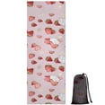 thumbnail image 1 of Strawberry Plants Fruit Cat Flower Hot Yoga Mat Towel Non Slip for Hot Yoga - Quick-Drying Yoga Mat Cover with 4 Corner Pockets with Travel Bag - Hot Yoga Towel Non Slip 70"x26", 1 of 6