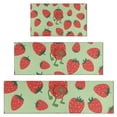 thumbnail image 1 of Strawberry Plants Fruit Character Green Pattern Kitchen Rugs Sets Of 3,Kitchen Runner Rugs Non Skid Washable,Decorative Kitchen Floor Mats for Kitchen,Sink,Laundry,17"x30"+ 17"x47" + 17"x59", 1 of 6