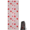 thumbnail image 1 of Strawberry Plants Fruit Daisy Pink Pattern Hot Yoga Mat Towel Non Slip for Hot Yoga - Quick-Drying Yoga Mat Cover with 4 Corner Pockets with Travel Bag - Hot Yoga Towel Non Slip 70"x26", 1 of 6