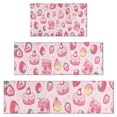 thumbnail image 1 of Strawberry Plants Fruit Dessert Milk Kitchen Rugs Sets Of 3,Kitchen Runner Rugs Non Skid Washable,Decorative Kitchen Floor Mats for Kitchen,Sink,Laundry,17"x30"+ 17"x47" + 17"x59", 1 of 6