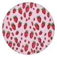 thumbnail image 1 of Strawberry Plants Fruit Dot Pink Pattern Round Fitted Tablecloth with Elastic Edge,Dining Table Cover Waterproof,Outdoor Round Tablecloth for Camping,Dining,Indoor and Outdoor, 1 of 7