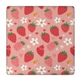thumbnail image 1 of Strawberry Plants Fruit Flower Heart Square Fitted Tablecloth with Elastic Edge,Square Table Cover,Washable Elastic Table Cover for Home Kitchen Party Decor 34"x34", 1 of 6