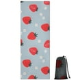thumbnail image 1 of Strawberry Plants Fruit Flower Hot Yoga Mat Towel Non Slip for Hot Yoga - Quick-Drying Yoga Mat Cover with 4 Corner Pockets with Travel Bag - Hot Yoga Towel Non Slip 70"x26", 1 of 6