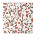 thumbnail image 1 of Strawberry Plants Fruit Flower Leaf Square Fitted Tablecloth with Elastic Edge,Square Table Cover,Washable Elastic Table Cover for Home Kitchen Party Decor 34"x34", 1 of 6