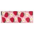 thumbnail image 1 of Strawberry Plants Fruit Flower Pink Pattern Kitchen Rug Mat,Kitchen Runner Rugs Non Skid Washable,Decorative Kitchen Floor Mats for Kitchen,Sink,Laundry,17"X47", 1 of 5