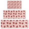 thumbnail image 1 of Strawberry Plants Fruit Flower Pink Pattern Kitchen Rugs Sets Of 3,Kitchen Runner Rugs Non Skid Washable,Decorative Kitchen Floor Mats for Kitchen,Sink,Laundry,17"x30"+ 17"x47" + 17"x59", 1 of 6